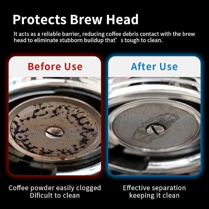 watchget 53mm Espresso Puck Screen Reusable Mesh Coffee Filter 0.8mm Thickness