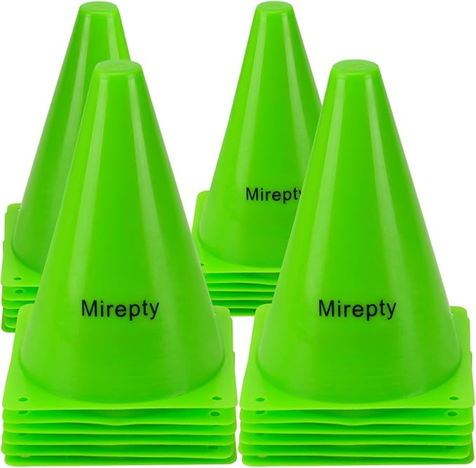 7 Inch Plastic Traffic Cones Sport Training Agility Marker Cone for Soccer, Skating, Football, Basketball, Indoor and Outdoor Games