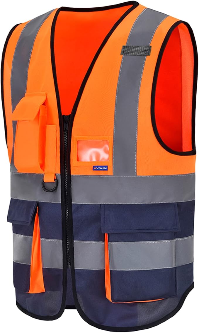 A-SAFETY High Visibility Reflective Safety Vest Customize Logo (XS-8XL)