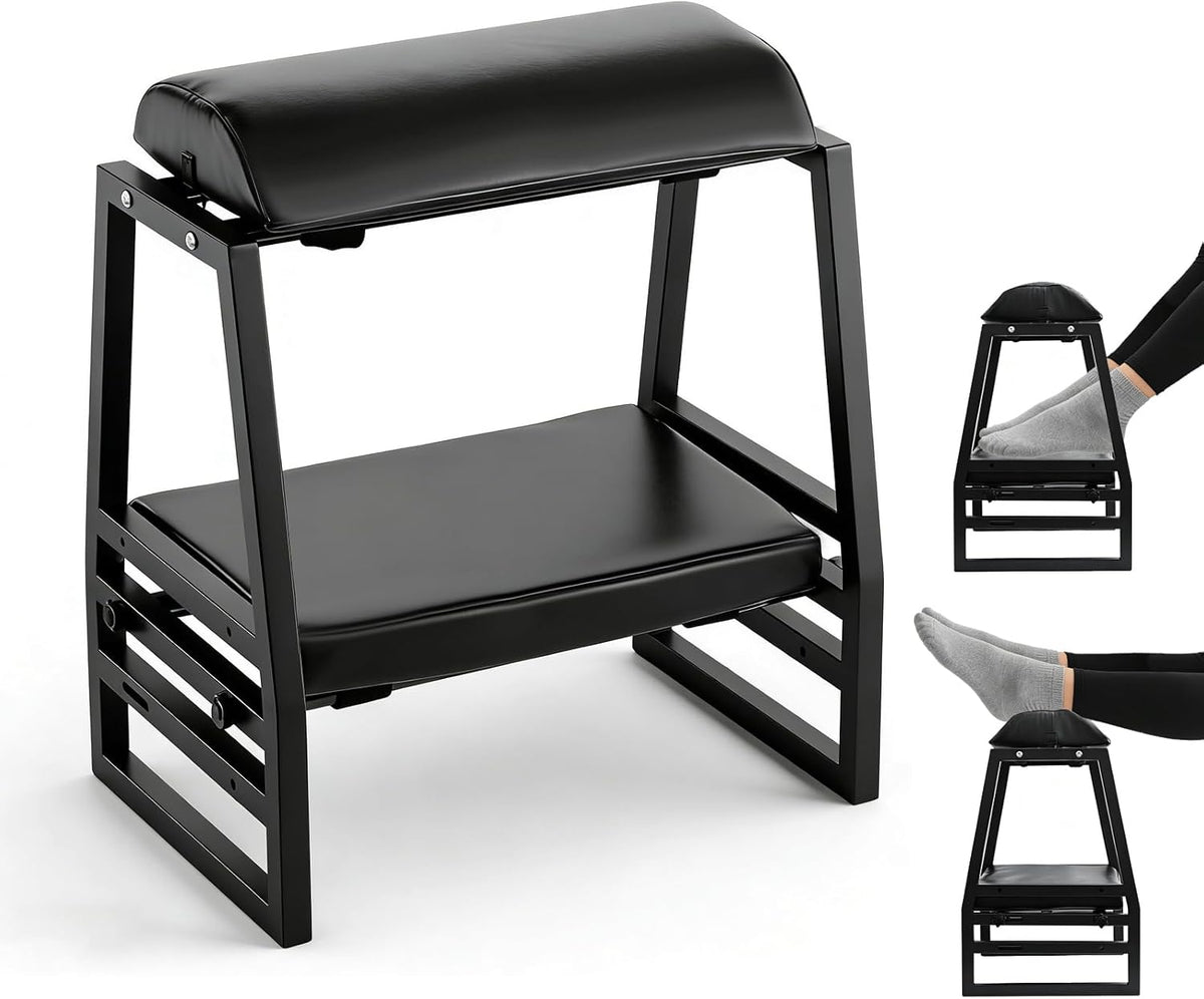 Under Desk Iron FootRest,Adjustable 9-Position Ergonomic Foot Stool