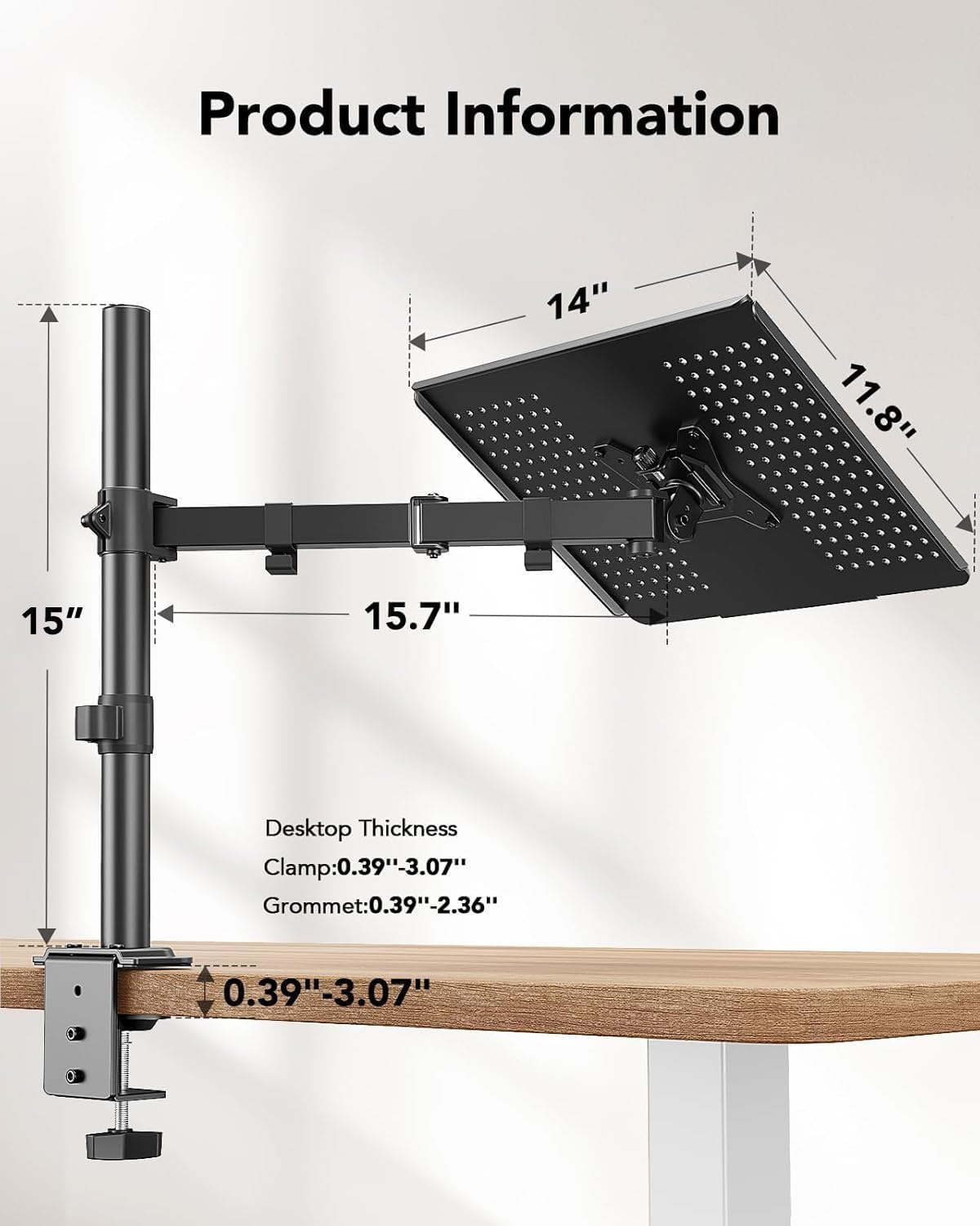 HUANUO Laptop Desk Mount - 17' to 32' Monitor Arm