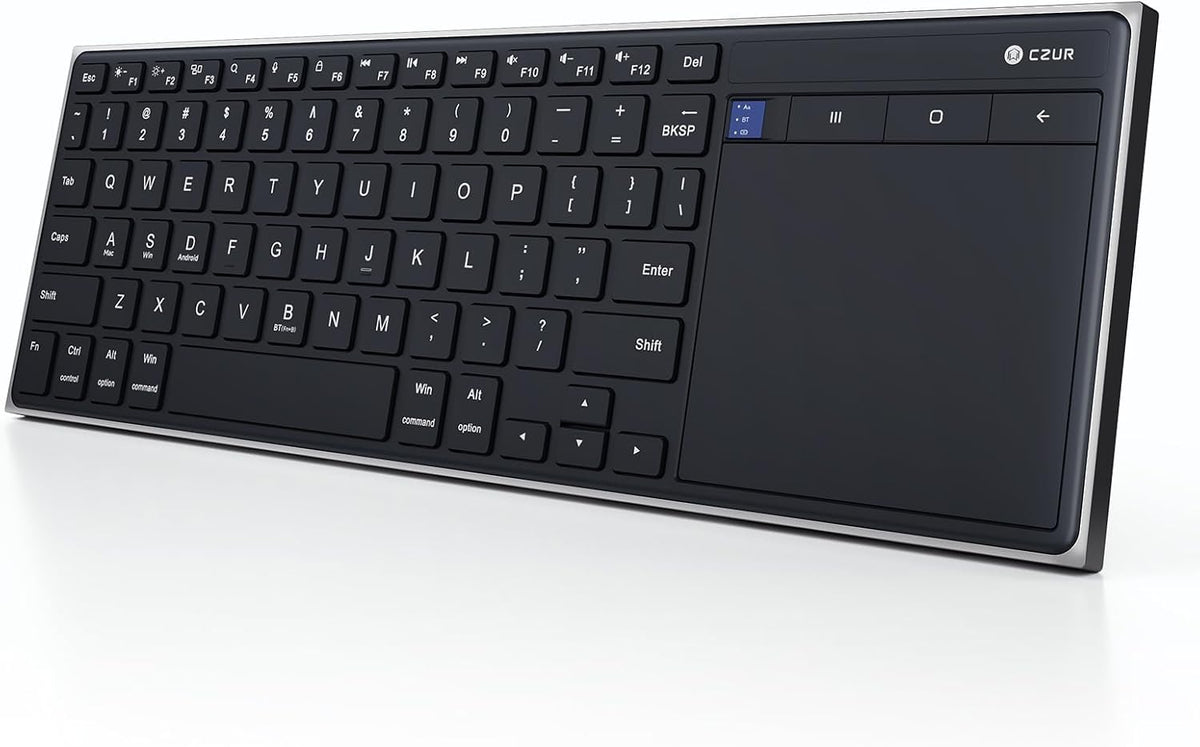 CZUR K5S Bluetooth Keyboard with Touchpad, Wireless & Wired Keyboard