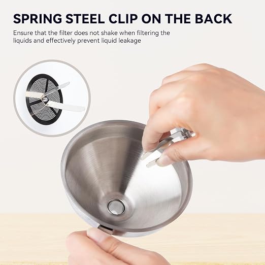 ELEGOO 3D Stainless Steel Funnel, Resin Metal Funnel Filter Cup