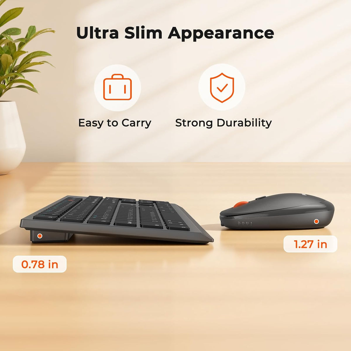 MEETION Rechargeable Bluetooth Keyboard and Mouse Combo, Scissor-Switch