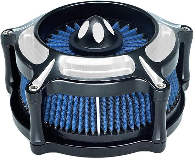 Air Filter Intake Motorcycle Turbine Cleaner Kit Cnc Cut Chrome