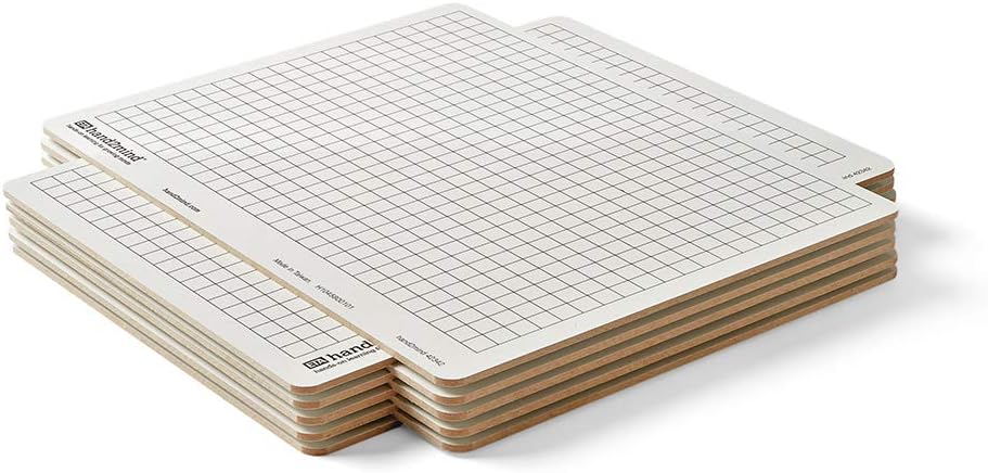 hand2mind Double-Sided Centimeter Grid White Boards for Students, Grid Board for Graphing, Dry Erase Boards, Portable Whiteboard, School Supplies, Classroom Supplies (Pack of 10)