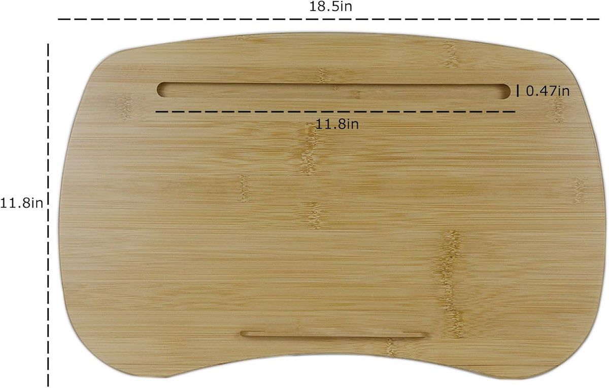 Bamboo Lap Desk for Laptop with Cushion-Fits up to 17 inch