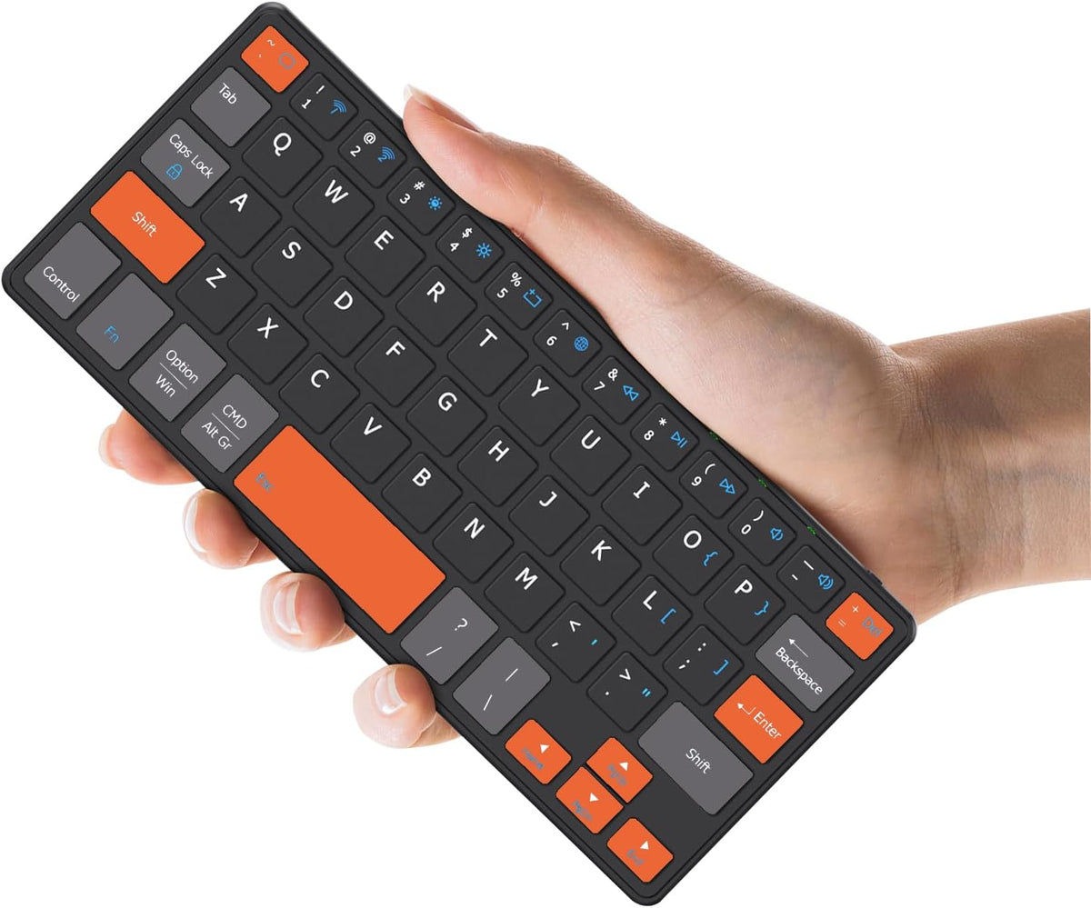 Universal Wireless Keyboards Portable Mini Keyboard with Any-Angle Stand