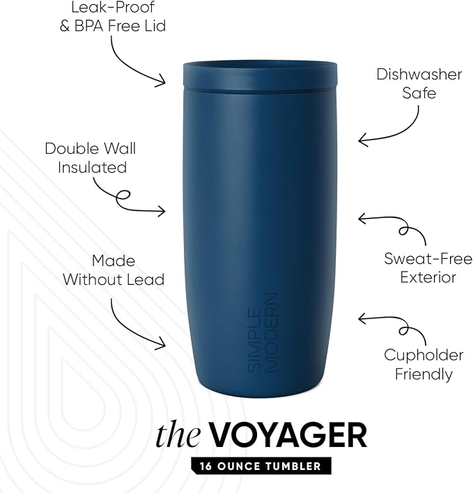 Simple Modern Halloween Travel Coffee Mug 360° Lid | 16oz | Pumpkins | Voyager