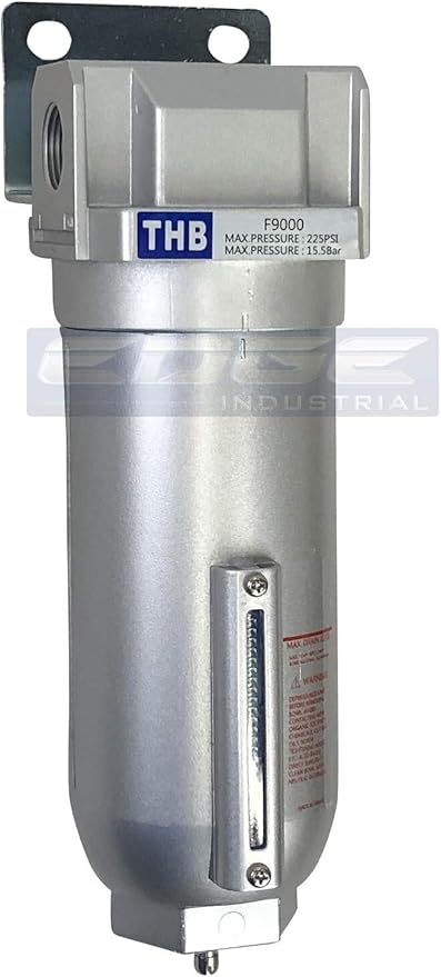 HEAVY DUTY INDUSTRIAL RATED HIGH FLOW PARTICULATE FILTER, IN-LINE WATER TRAP