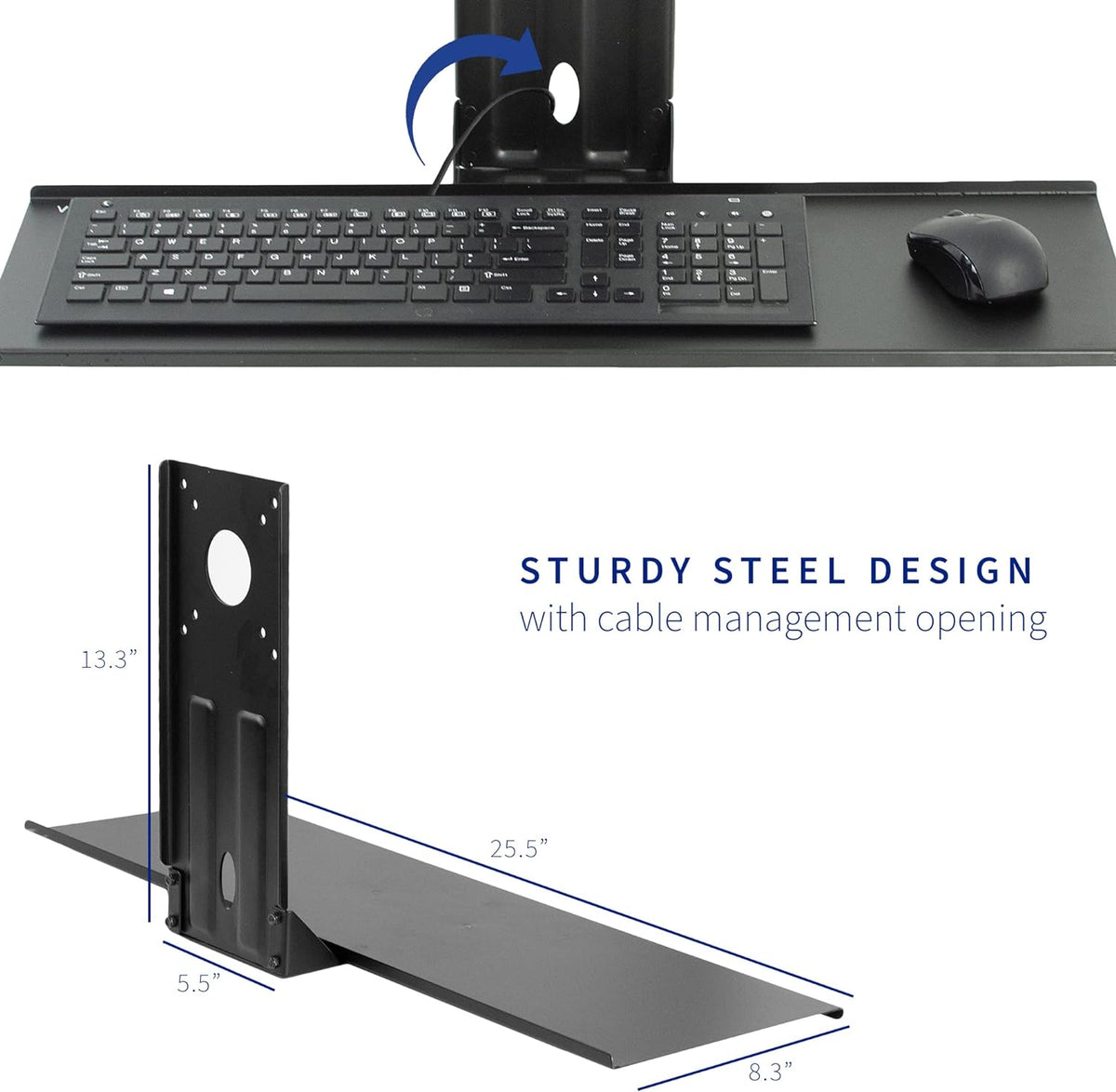 VIVO VESA Mounted 26 x 8 in Keyboard Tray & Mouse Platform