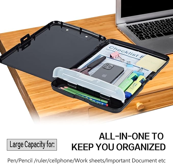 Clipboard with Storage High Capacity Plastic Nursing Clipboards with Pen Holder File Folder Storage Box Clipboard with Heavy Duty Clips for Teacher,Doctor,Offices-Butterfly Skull Flower