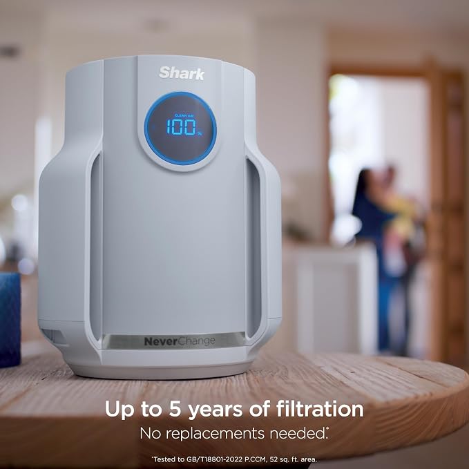 Shark Air Purifier for Home, NeverChange Compact Pro, for Bedroom, Home Office
