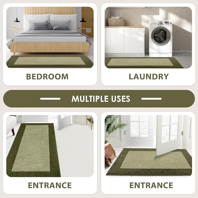 Machine Washable Throw Rug 24" x 36", Non Slip Kitchen Mat