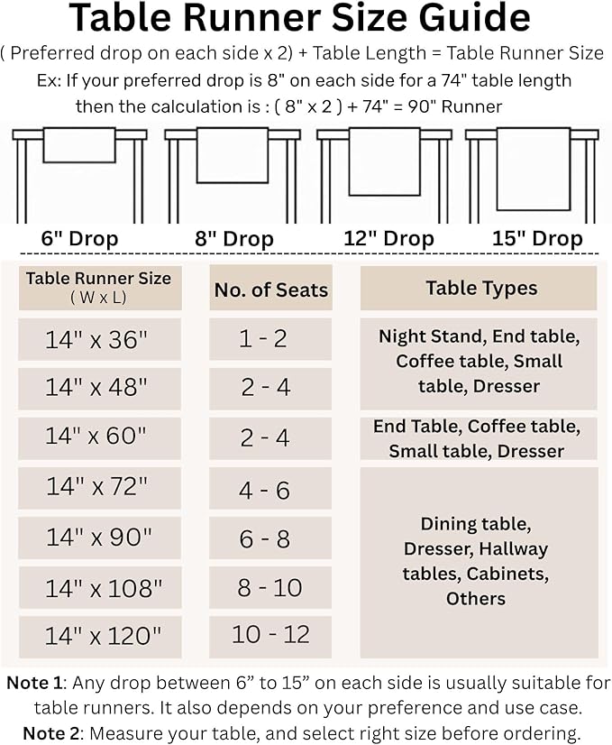 Solino Home Cotton Linen Red Table Runner 90 Inches Long - Hemstitch 14 x 90 Inch Table Runner for Fall, Autumn, Halloween, Christmas, Holiday