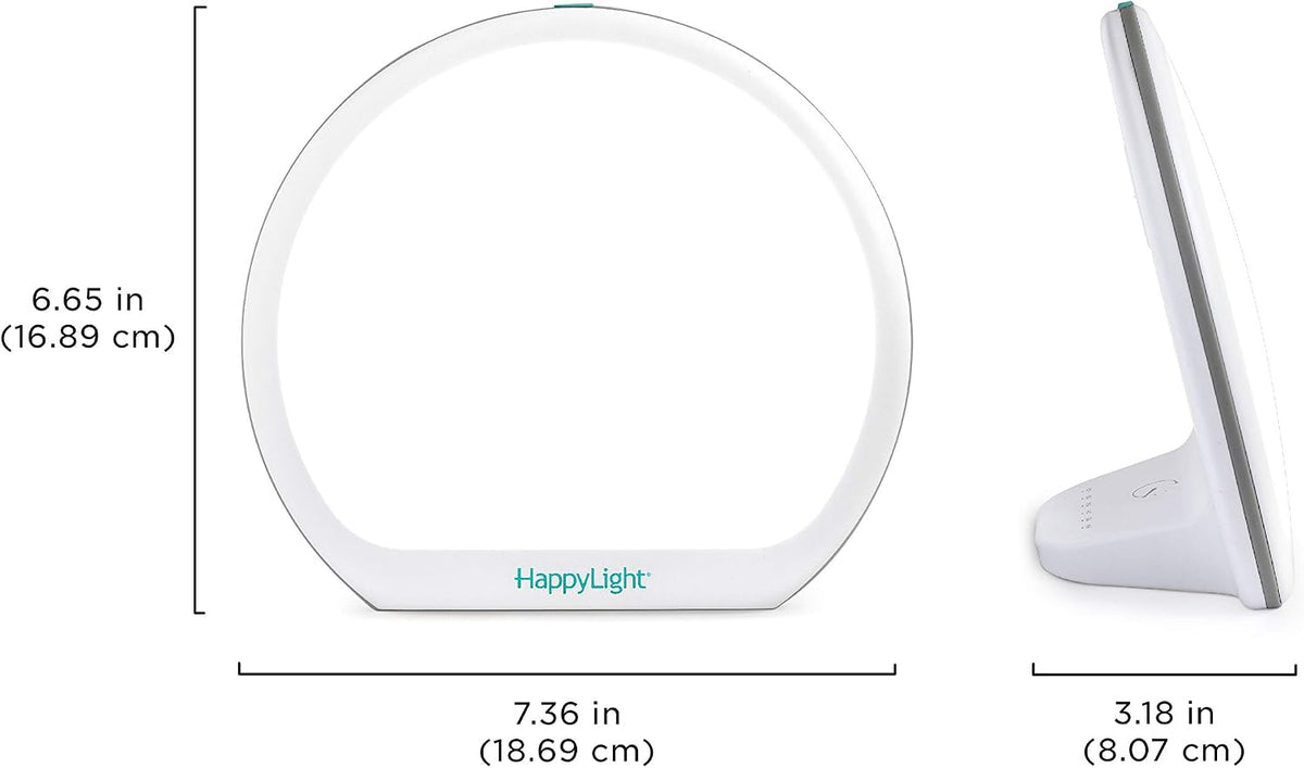 Verilux HappyLight Luxe Light Therapy Lamp, 10,000 Lux, UV-Free LED