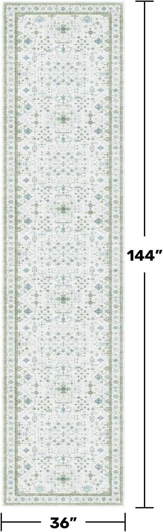 Hazo Haus Oushak 3x12 Wide Hallway Runner Rug