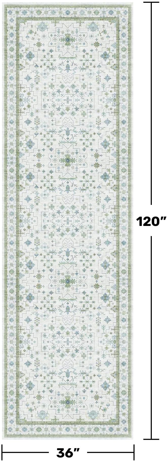 Hazo Haus Oushak 3x10 Wide Hallway Runner Rug