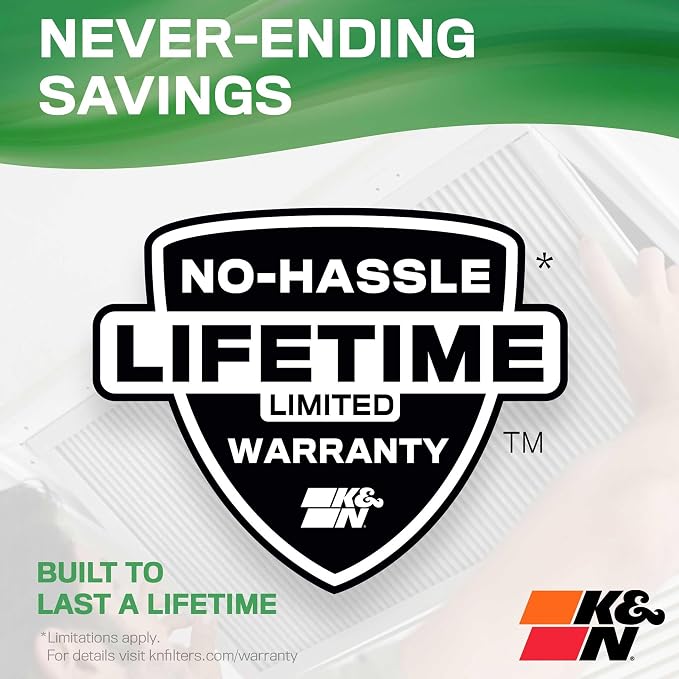 K&N 10x20x1 HVAC Furnace Air Filter, Lasts a Lifetime, Merv 11, the Last HVAC