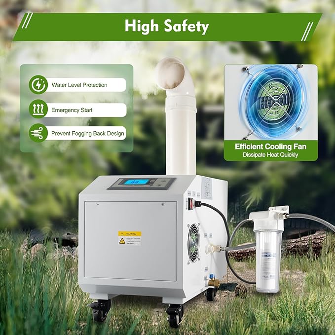 Ultrasonic Industrial Agricultural Humidifer, 0.79Gal/H Smart Commercial