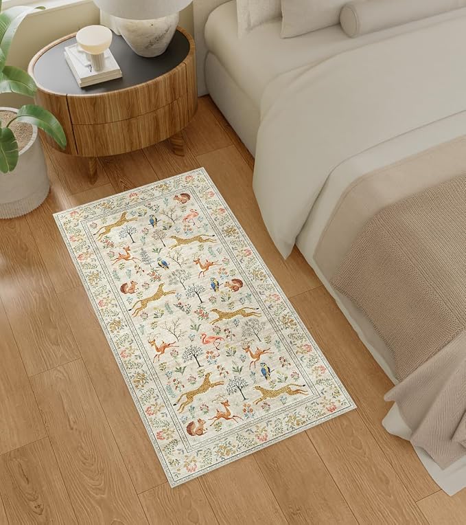 DUKINO 2x4 Rug for Hallway, Washable Kitchen Runner Rug