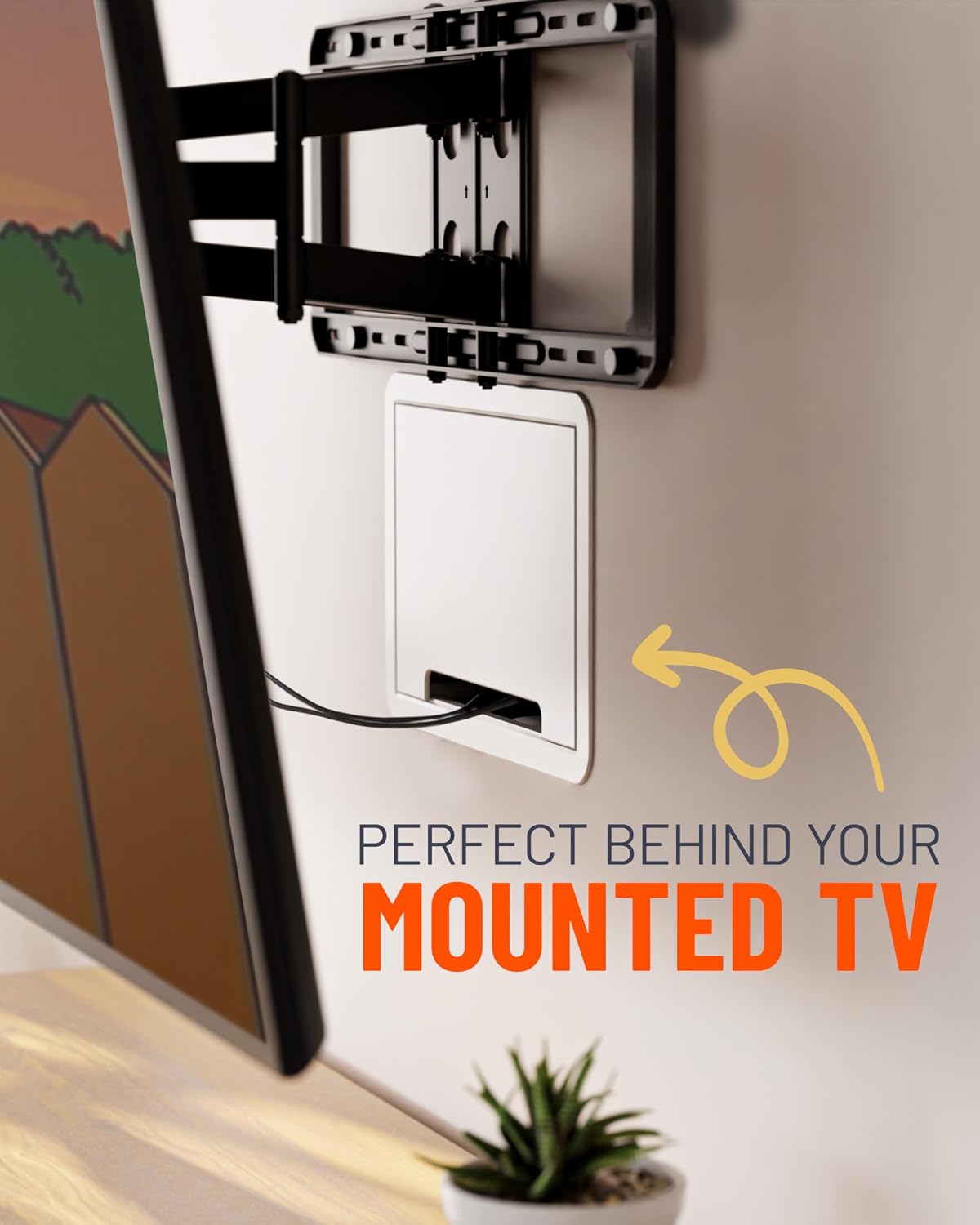 ECHOGEAR 9” in Wall TV Media Box – WiFi Friendly Cable Management Kit