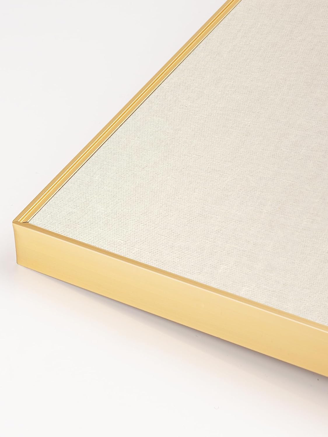 Fabric Bulletin Board 40x30 inches, Golden Aluminum Framed Wall Pin Board