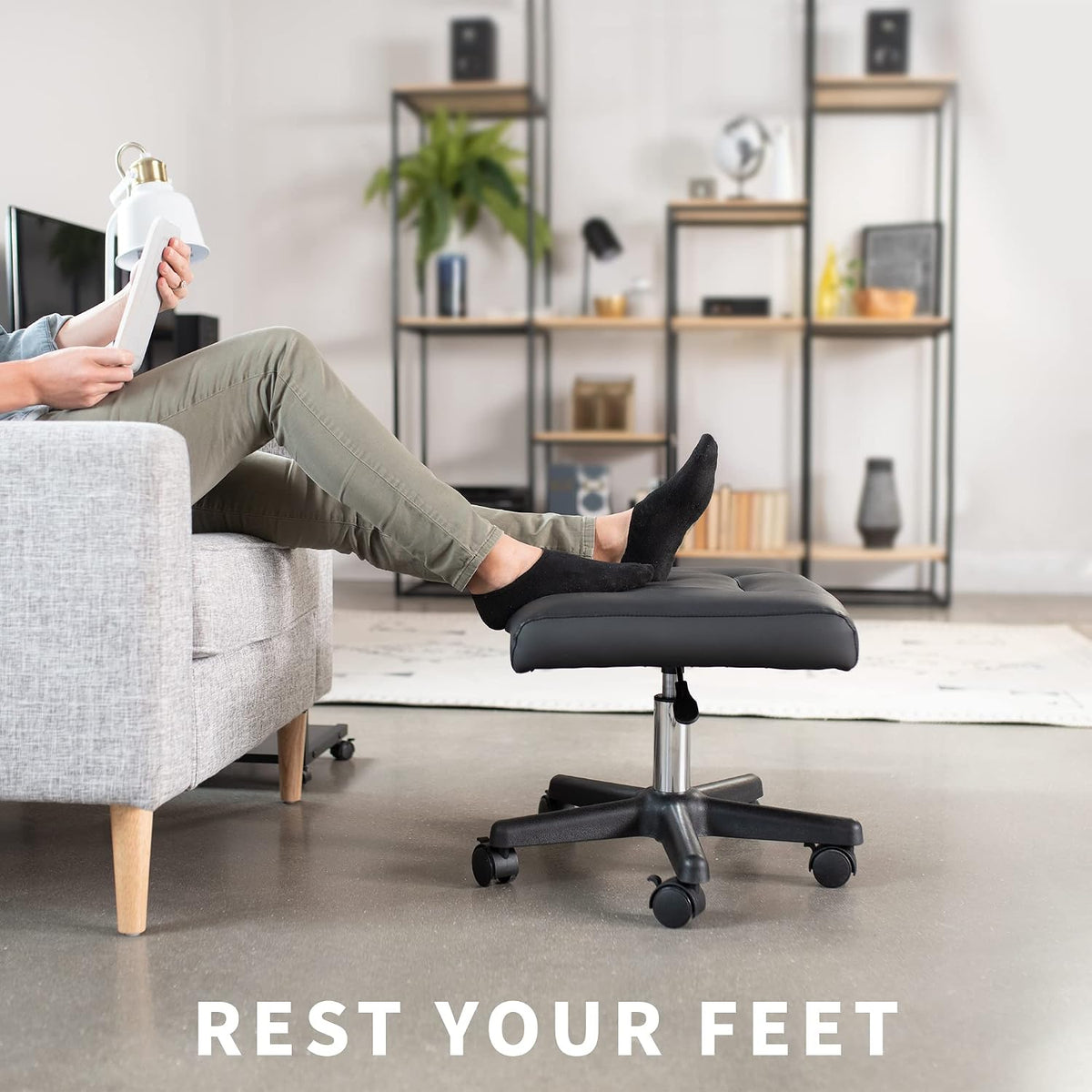 VIVO Mobile Under Desk Leg Rest