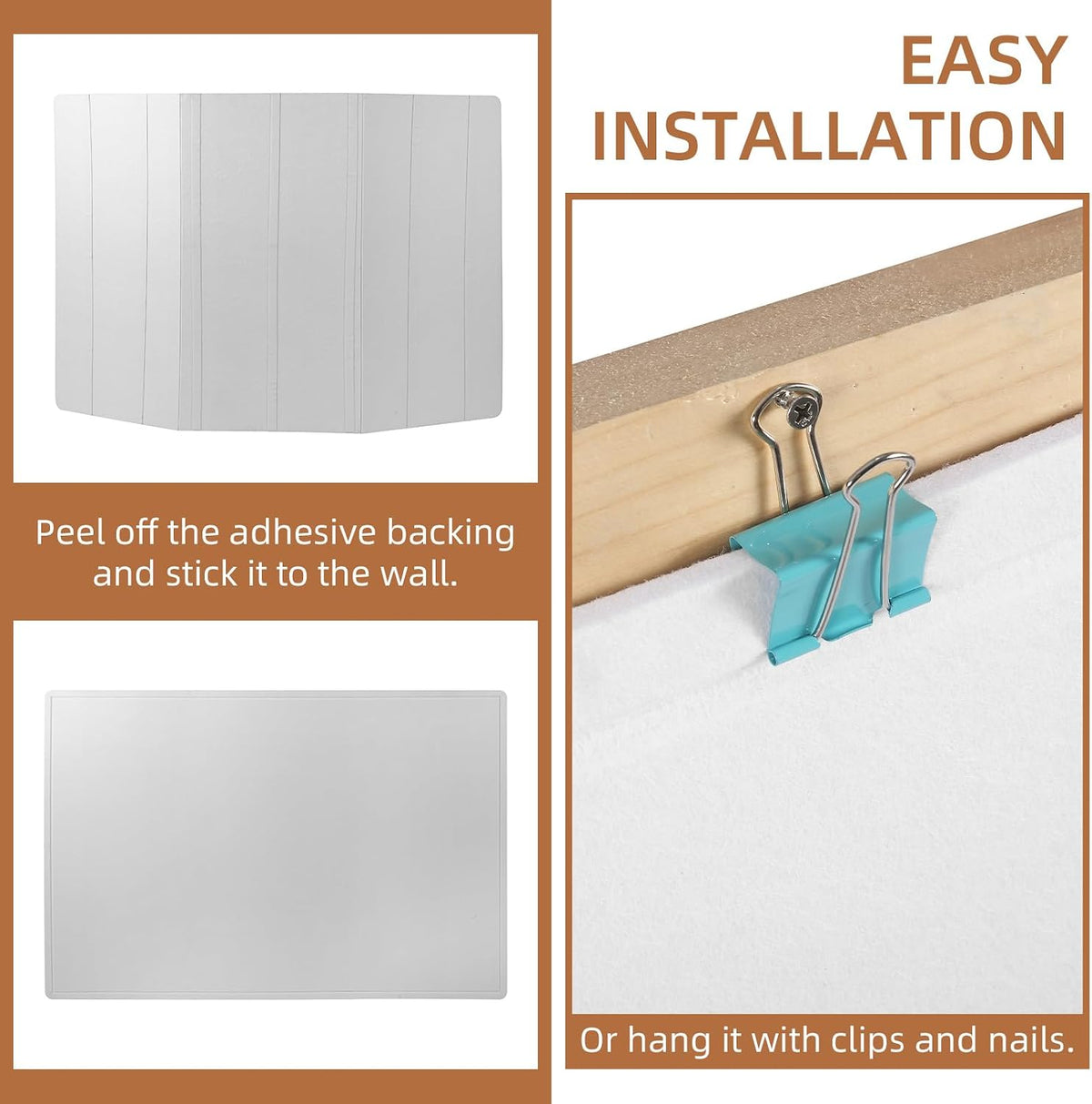 Extra Large Bulletin Board, 72 x 48 Inches Decorative Felt Pin Board Foldable Photo Board Self-Adhesive Vision Board with 50 Pushpins for Office, Home, School, Cork Board Alternative for Wall (White)
