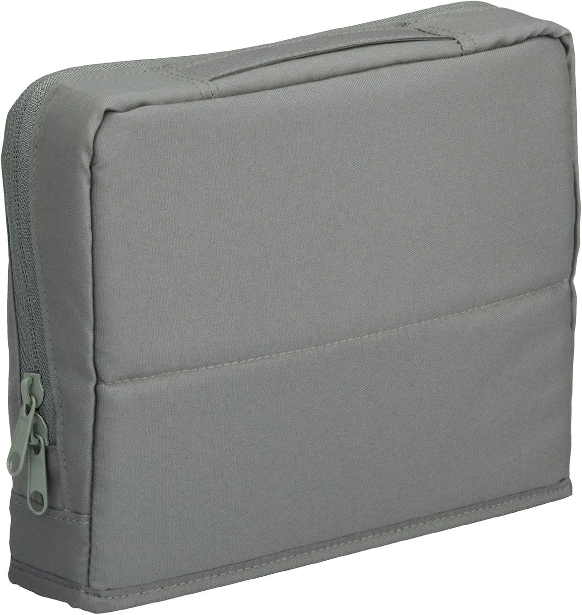 KOKUYO Pencil Case Pouch, Haco-Biz Standing Pen Pouch Bag, Foldable Stand up Pencil Holder Organizer, Large Capacity Portable Pencil Box for Office Supplies, Gray