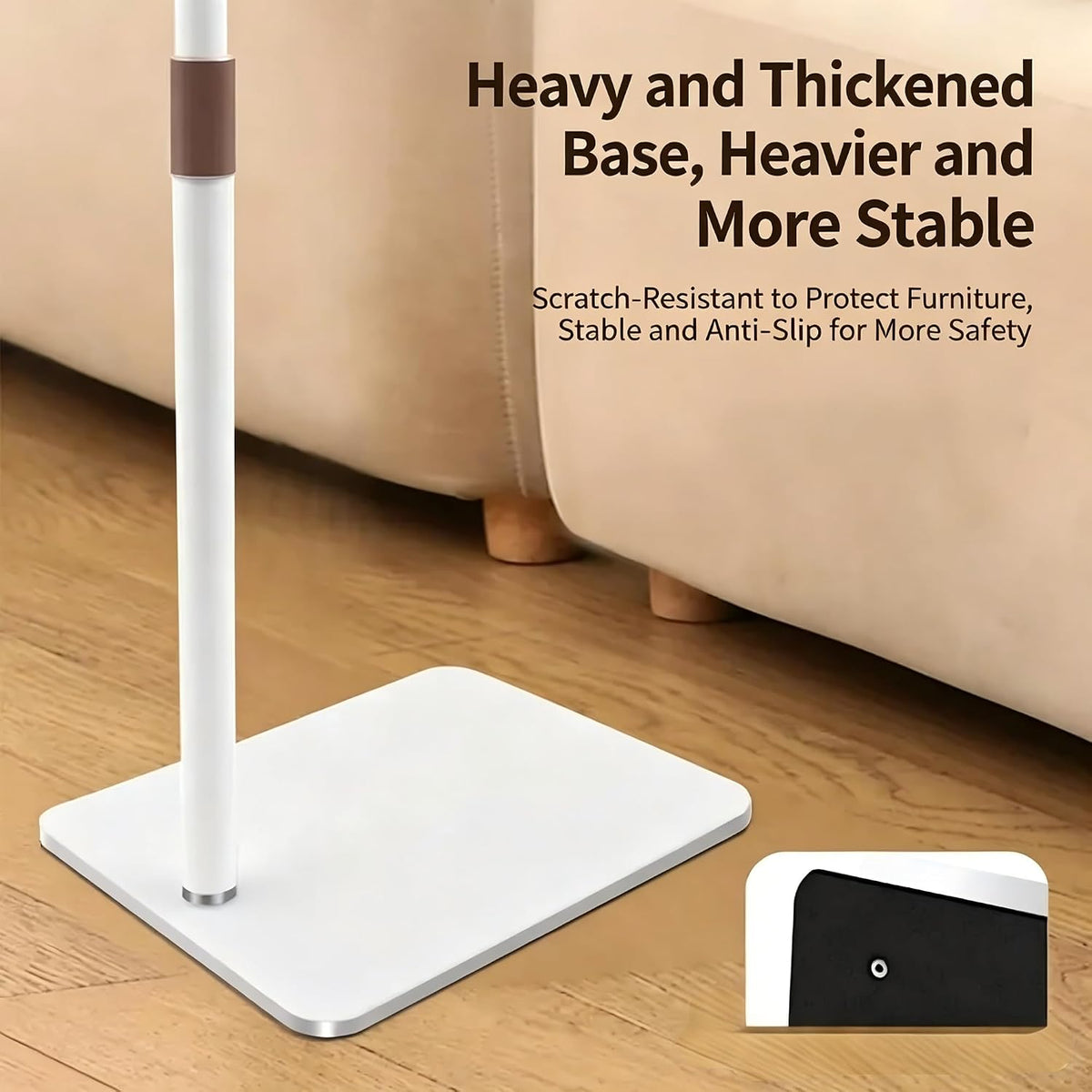 Tablet Floor Stand,360°Adjustable Height Stretchable Arm Swivel Dual Holder