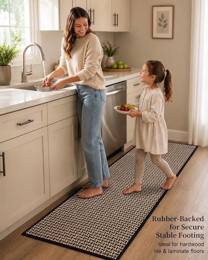 eqivei Kitchen Runner Rug, Island Walkway, Hallway or Laundry Room