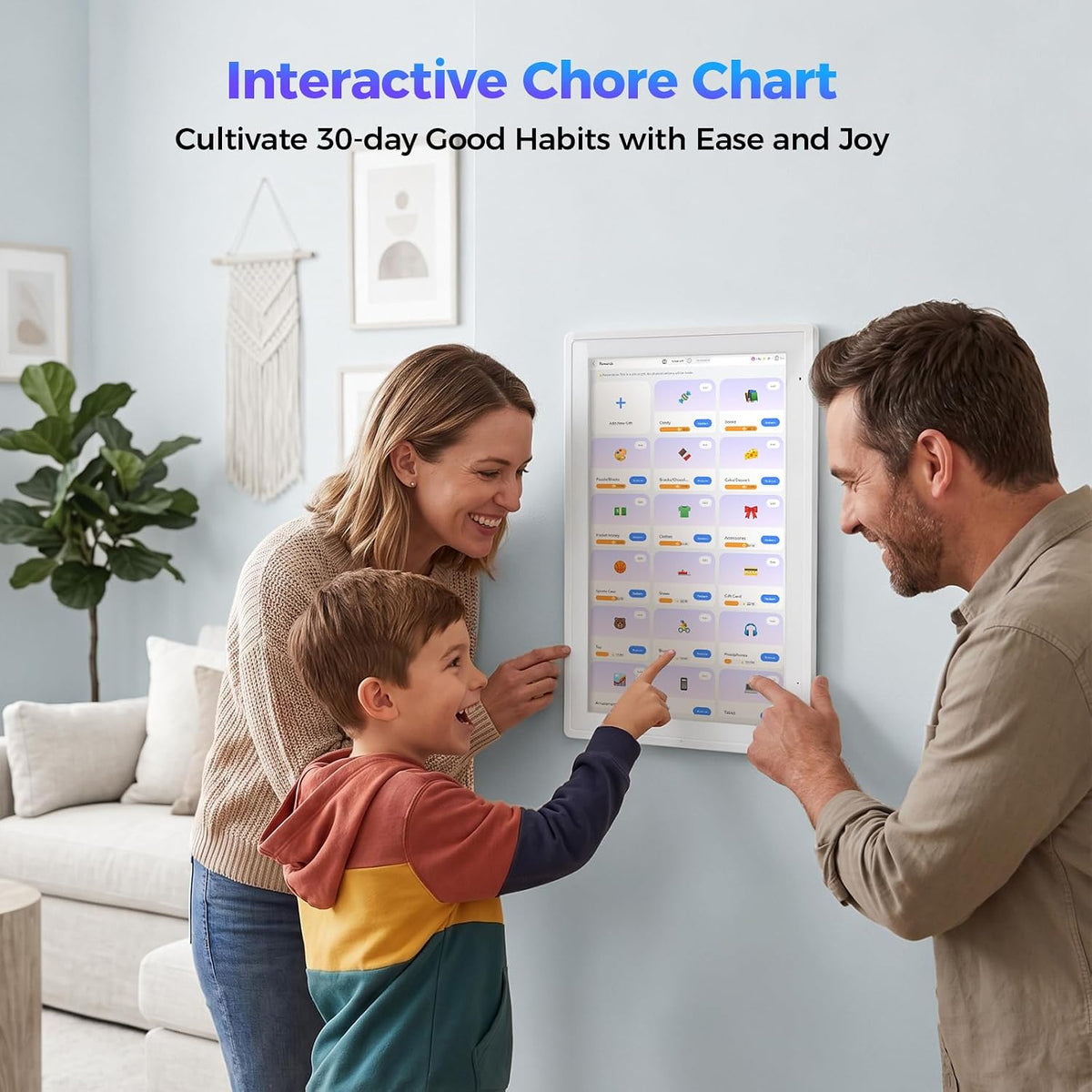 Digital Calendar 15.6 inch Wall Planner Electronic Calendars & Chore Chart, Smart Touchscreen Display for Family Office Schedule & Routine, Meal Planning, No Subscription, Wall & Desk Mountable Gifts