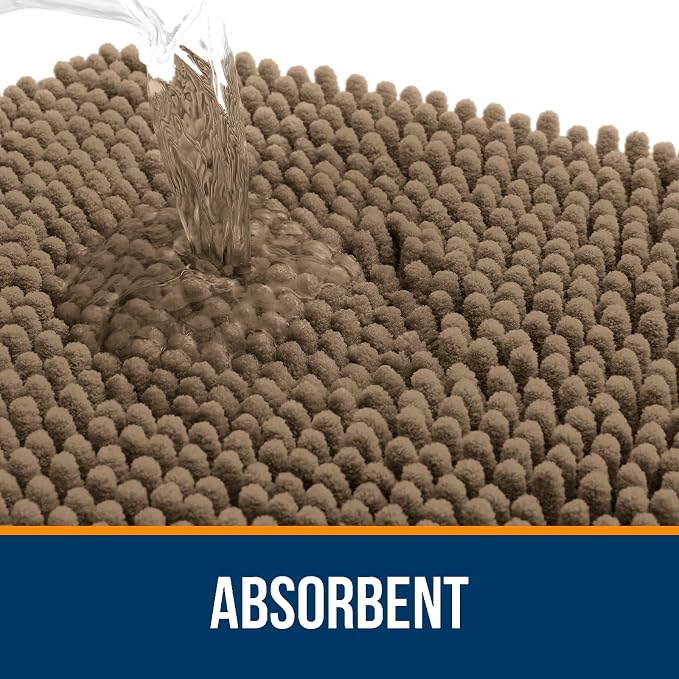 OLANLY Large Bathroom Rugs 44x32, Extra Soft Absorbent Chenille Bath Rugs