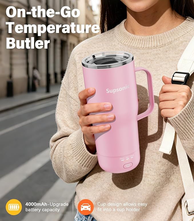 Supsonic Heated Coffee Mug, 20oz Electric Temperature Control Cup | Keeps