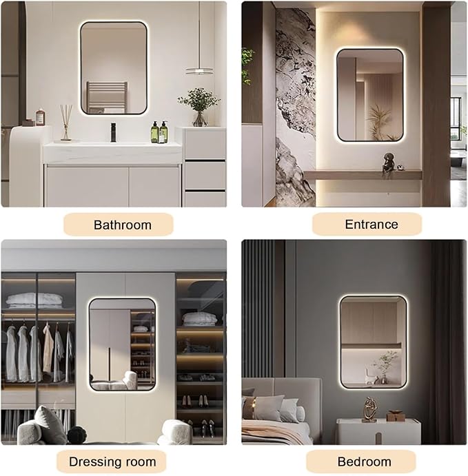 Bathroom Mirror with LED Lights，Bathroom Led Mirror ，Backlit Bathroom Mirror