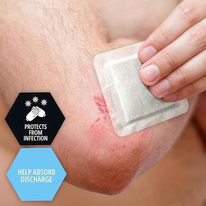 MED PRIDE Waterproof Silicone 6'' X 6'' Foam Wound Dressing Sterile, Adhesive