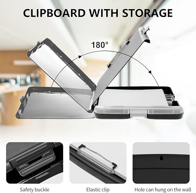 Clipboard with Storage High Capacity Plastic Nursing Clipboards with Pen Holder File Folder Storage Box Clipboard with Heavy Duty Clips for Teacher,Doctor,Offices-Bible Quote Proverbs 31-25