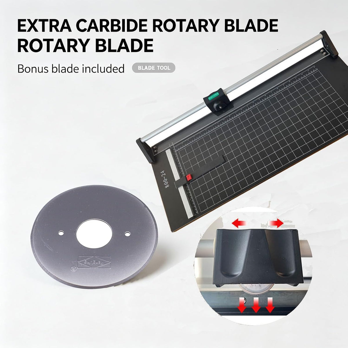 CALCA 24 Inch Precision Rotary Paper Cutter Paper Trimmer 24 inch Manual Sharp Photo Paper Trimmer and Cutters