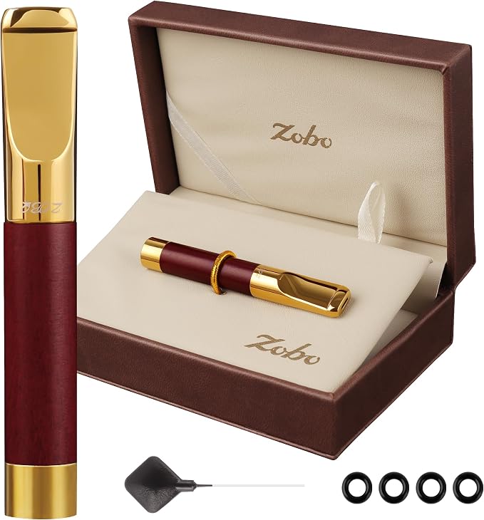 Reusable Washable Cigarette Filter Tips Mouthpiece Handcrafted Solid Wood Metal