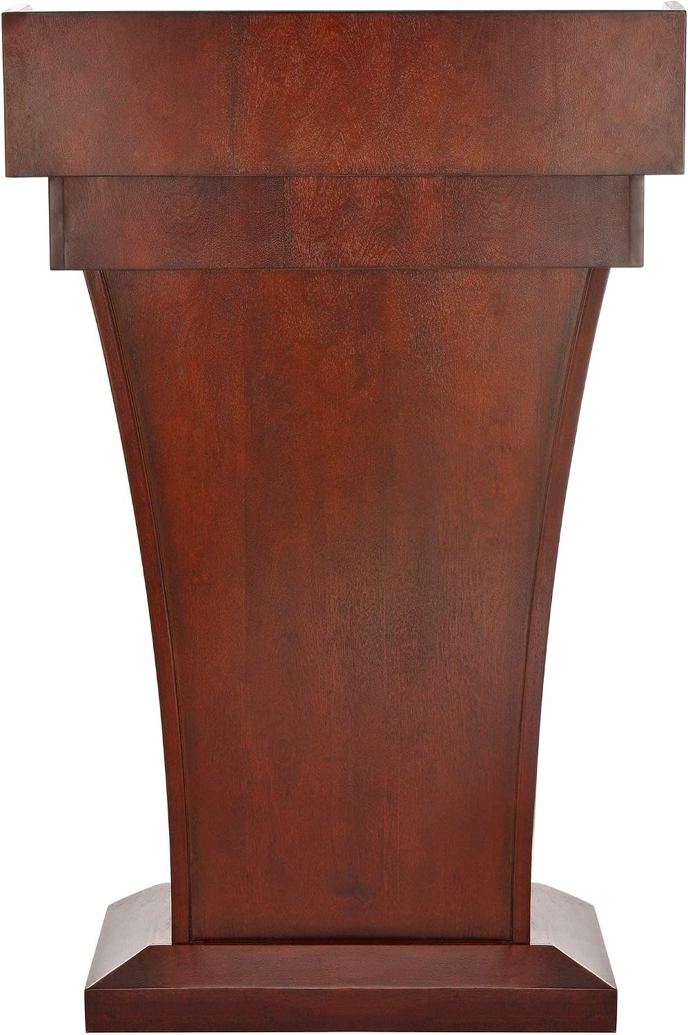 AdirOffice Church Pulpit, Wooden Podium - Height 43.33" Pulpits for Churches with Spacious Drawer (Mahogany)