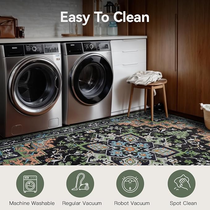 Lofus 9x12 Area Rugs for Living Room, Machine Washable Area Rug, Soft Large
