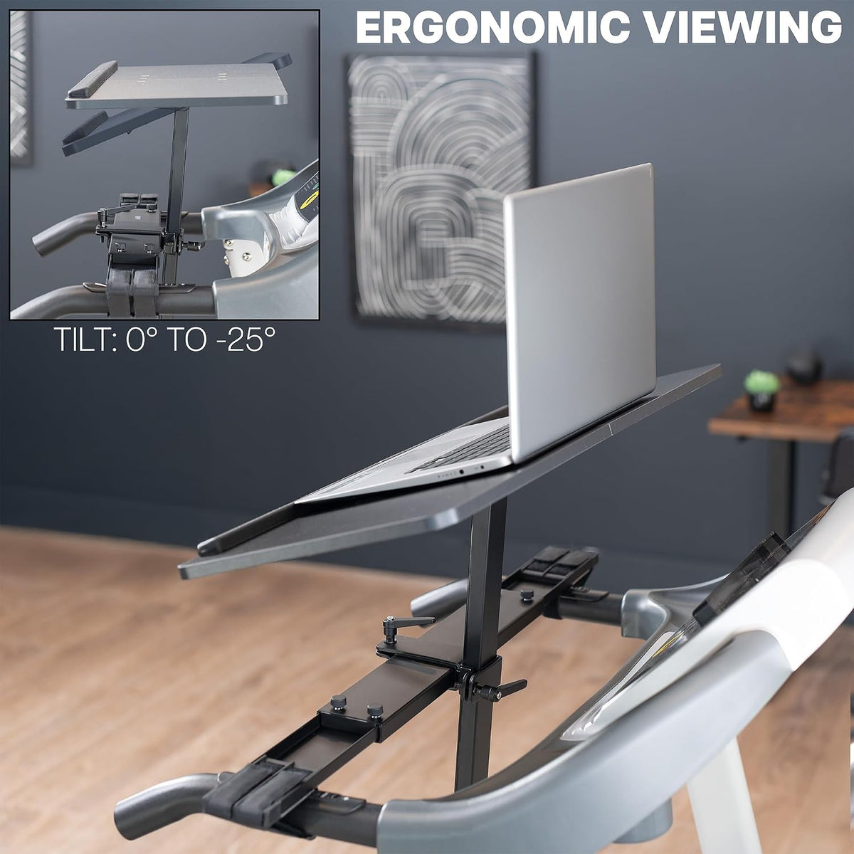 VIVO Black Universal Wooden Laptop Treadmill Desk, Stand-TDML4