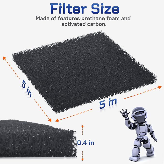 Antidious 5 Pack Activated Carbon Filters