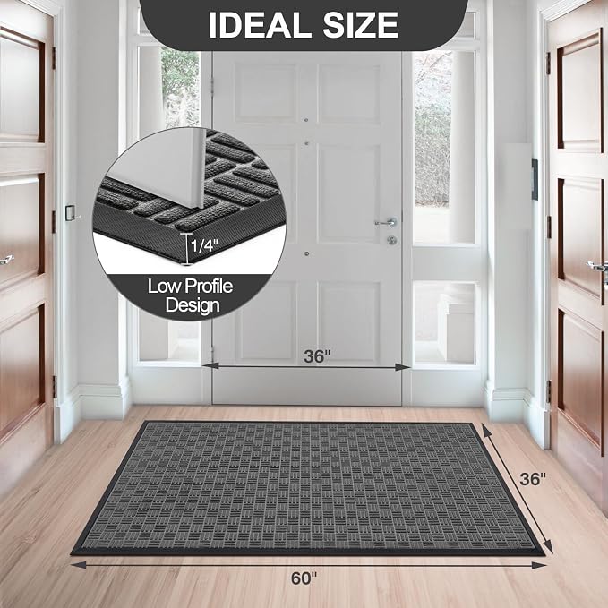 Mibao Front Door Mat, Heavy Duty Durable Welcome Mat