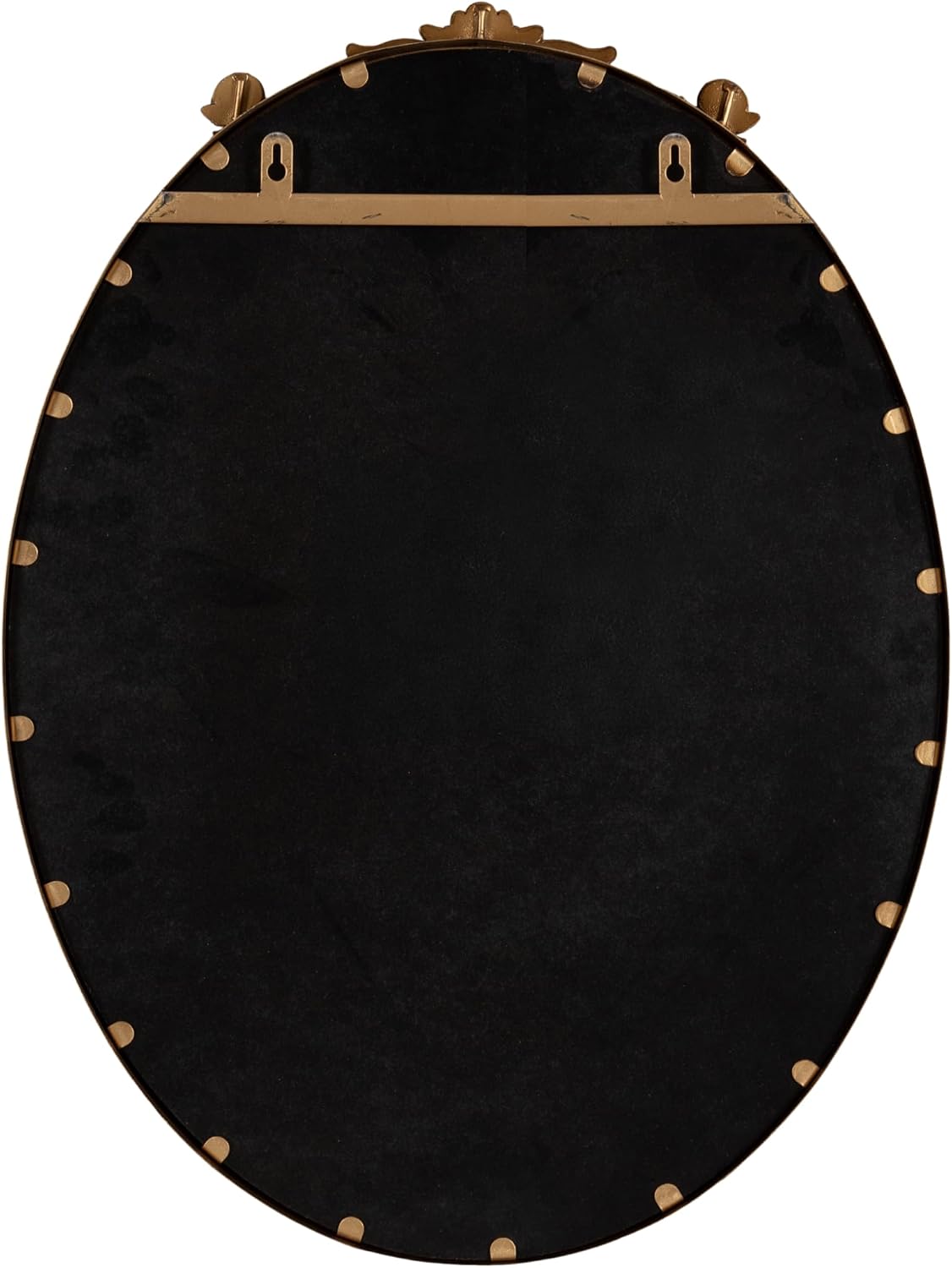 Kate and Laurel Arendahl Decorative Oval Pinboard, 18 x 24, Gold, Framed Round Ornate Vintage Cork Board for Use as Motivational Vision Board or Wall Organizer