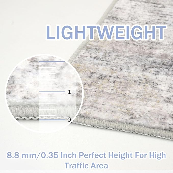 IOHOUZE Abstract Runner Rug 2x5 Ft Washable Runners