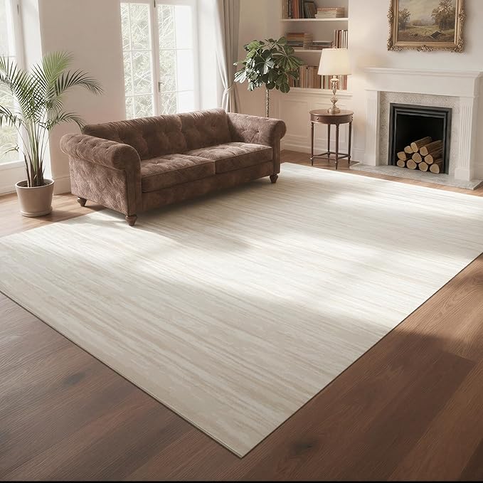 Washable Rugs 8x10 Area Rugs for Living Room- Modern Abstract Rugs for Bedroom