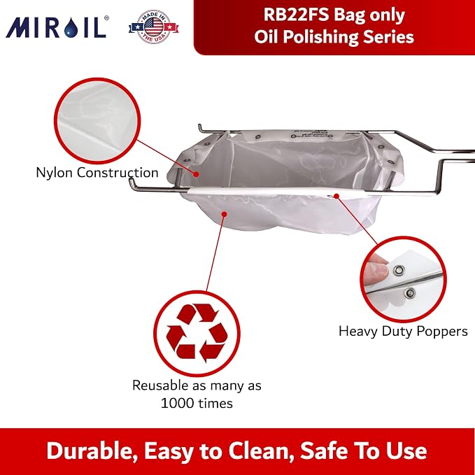 MirOil RB22FS Oil Polishing Filter Bag, Maintain Quality & Taste of Fried Foods