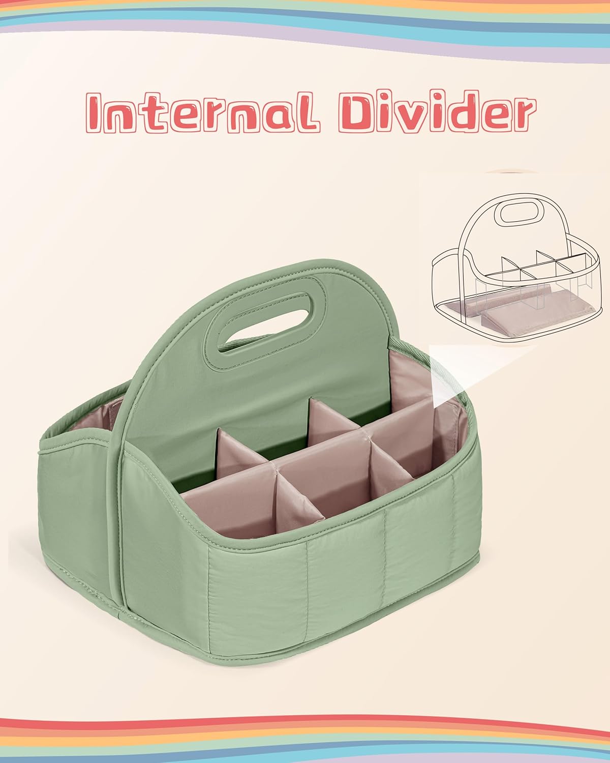 Rexmica Large Marker Caddy Organizer Case Bag for 210-400 Markers, Green